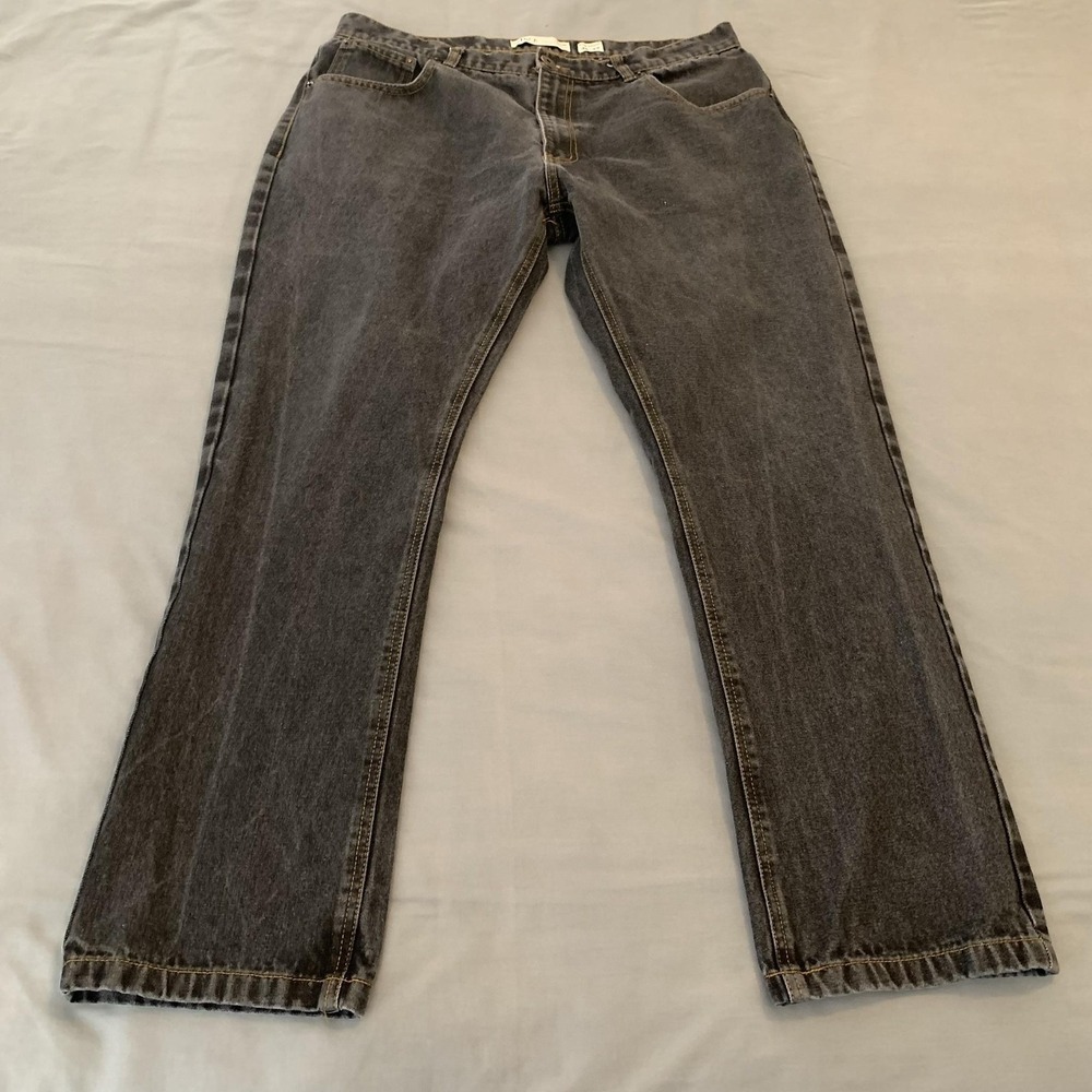 Shaka Wear Raw Denim Jeans Mens 36x32 Gray Relaxed Straight Denim Pants‎